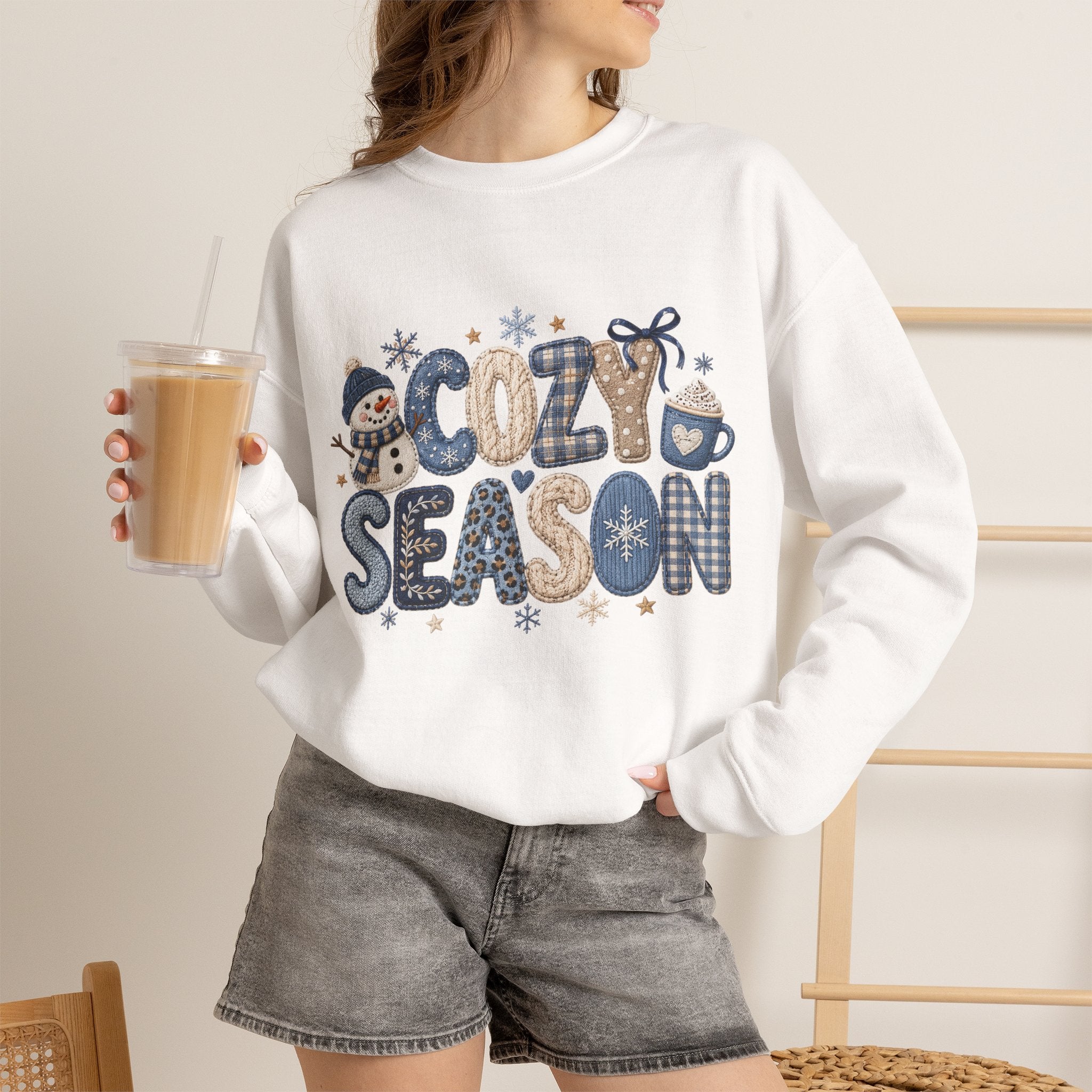 Cozy Season Sweatshirt — Winter Snowman Crewneck