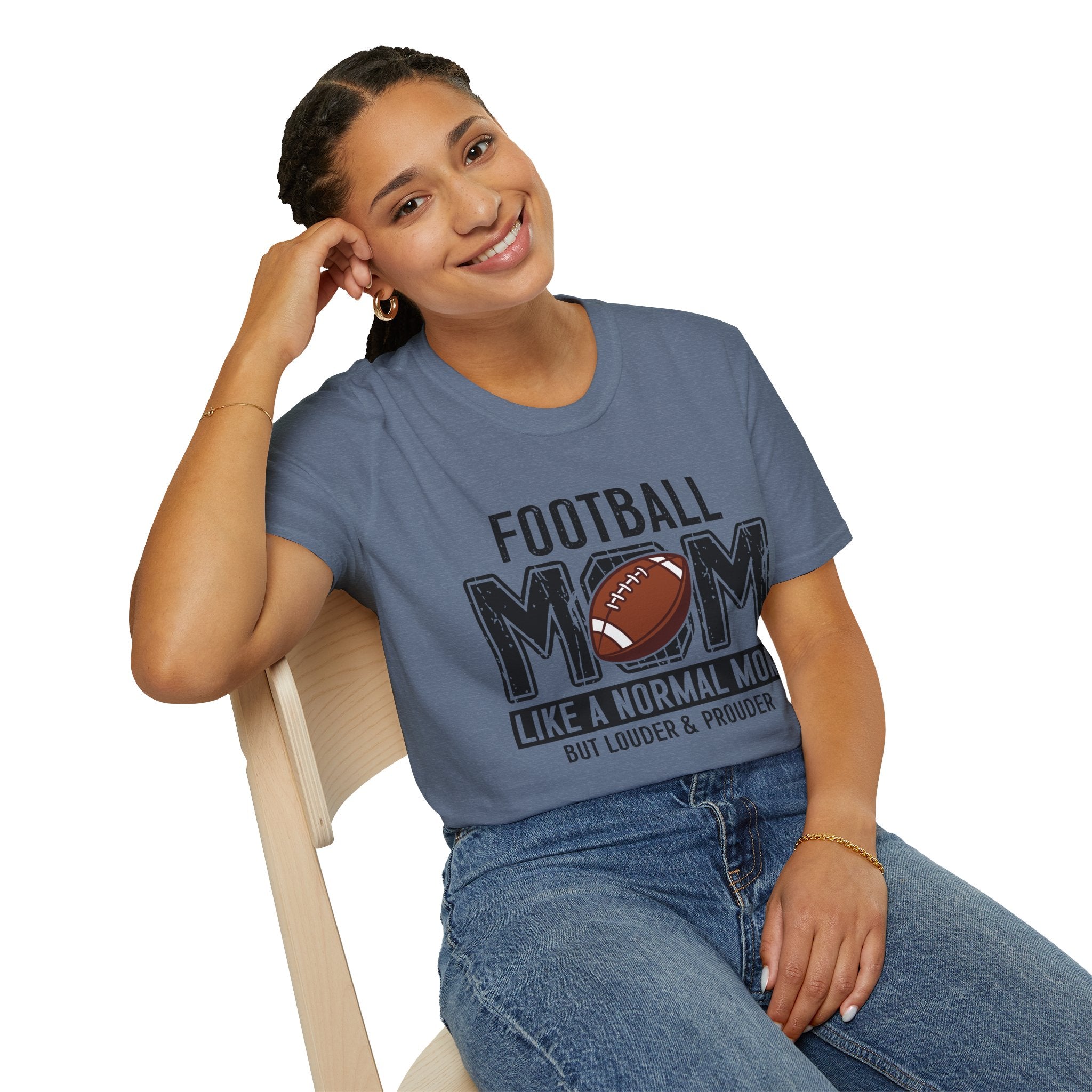 Football Mom T-Shirt — "Football Mom" Vintage Graphic Tee