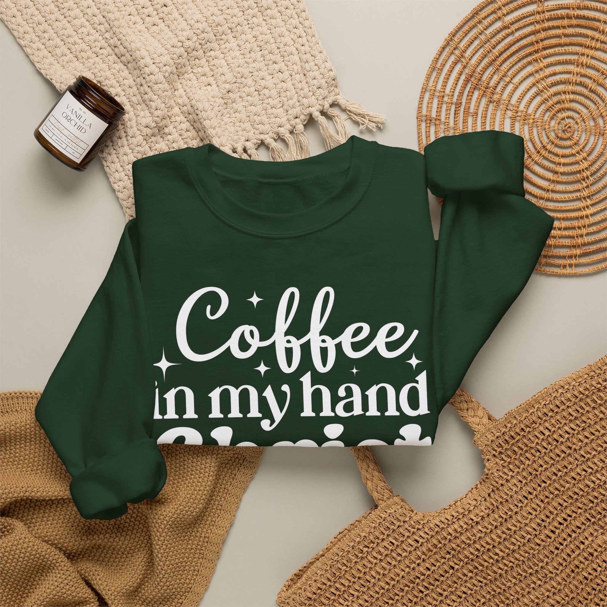 Coffee in My Hand Christ in My Heart Sweatshirt