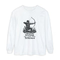 Comfort Colors Archery Long Sleeve Shirt — "Wood, String, and Silence" Vintage Archer Tee