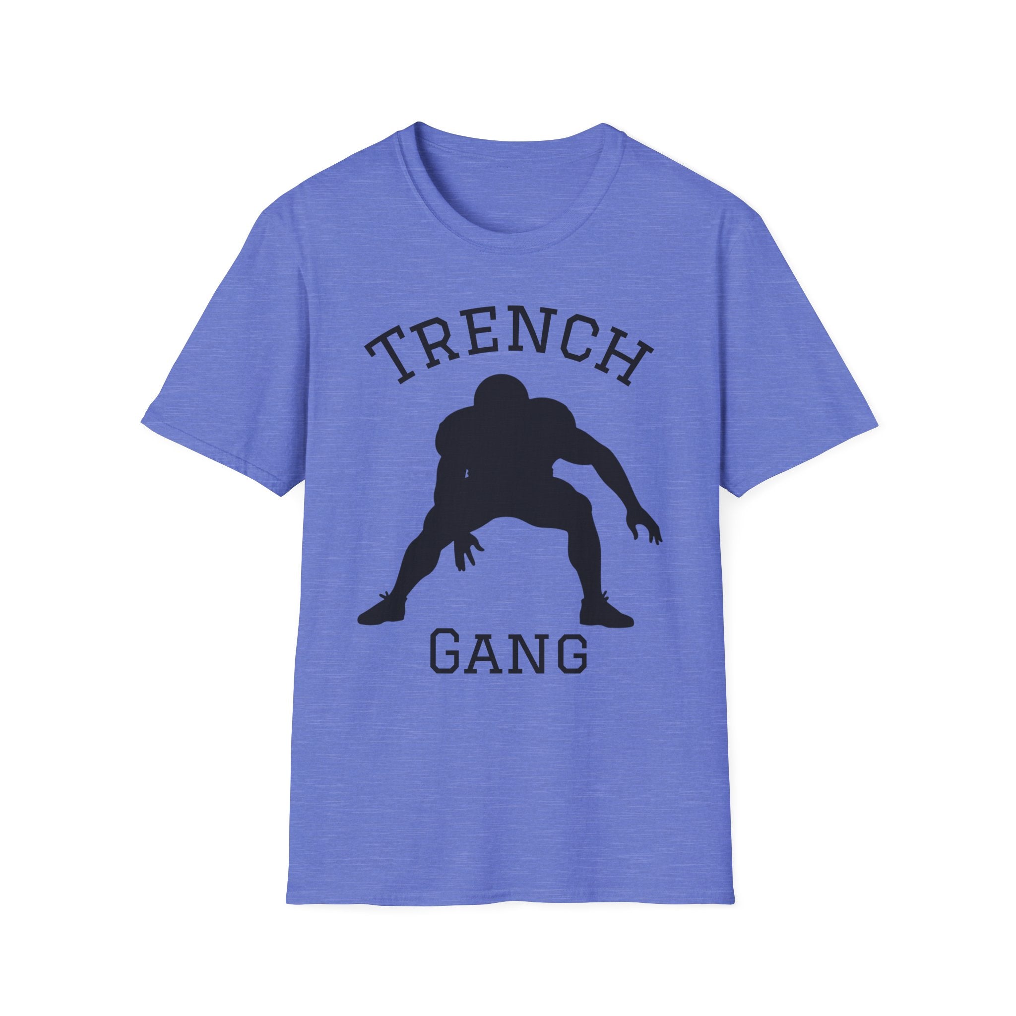 Football Lineman Tee — Retro Trench 3‑Point Stance Tee