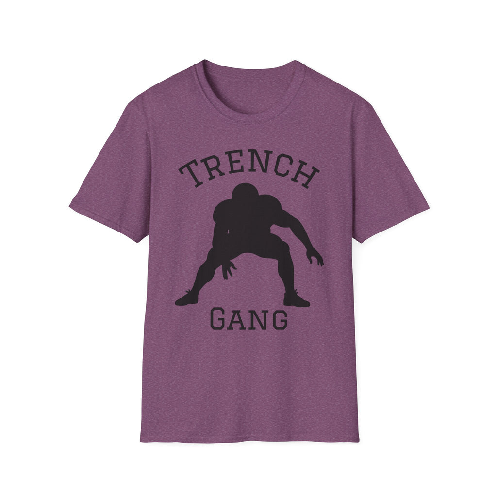 Football Lineman Tee — Retro Trench 3‑Point Stance Tee