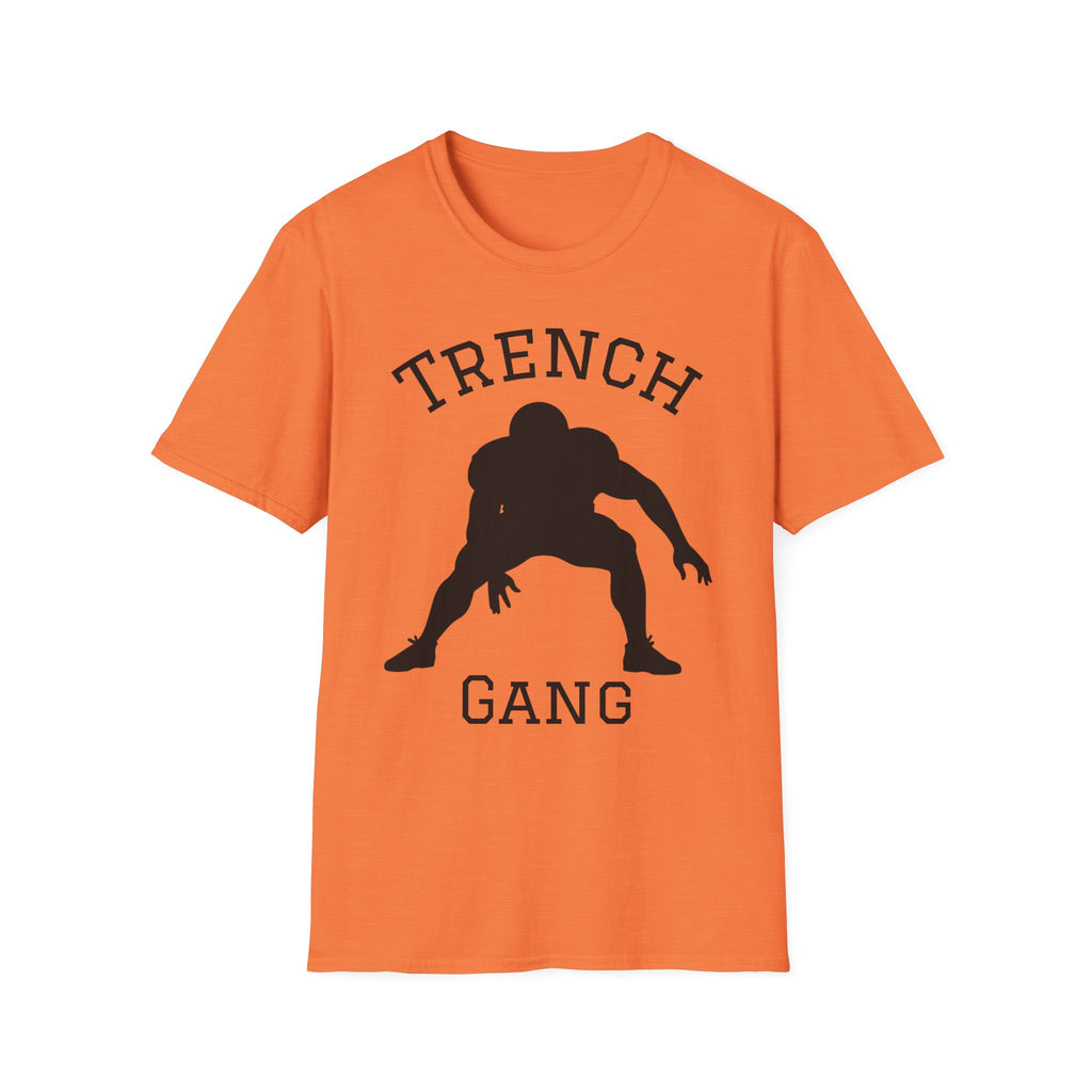 Football Lineman Tee — Retro Trench 3‑Point Stance Tee