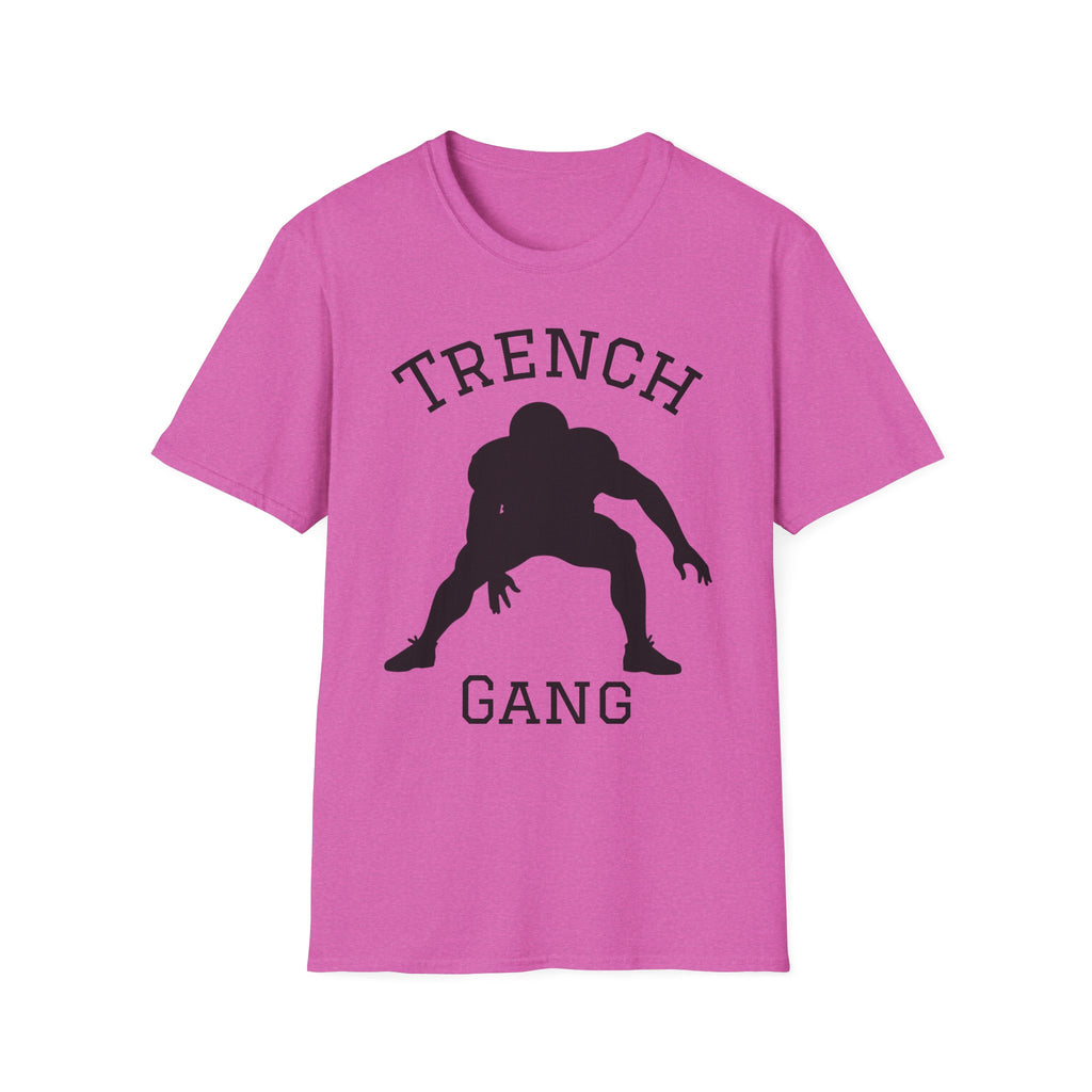 Football Lineman Tee — Retro Trench 3‑Point Stance Tee