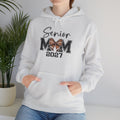 Senior Mom 2027 Hoodie — Football Bow Mom Graduation Sweatshirt