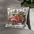Christmas Pillowcase | Saint Nick's Christmas Tree Farm | Red Truck Holiday Decor