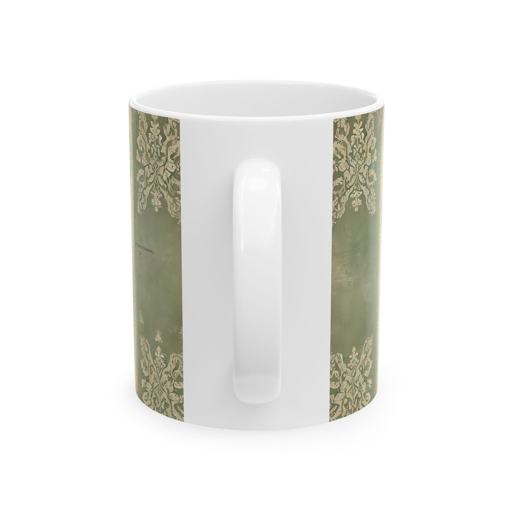 Vintage Floral Ceramic Mug — Antique Rose Tea Coffee Cup (11oz & 15oz)