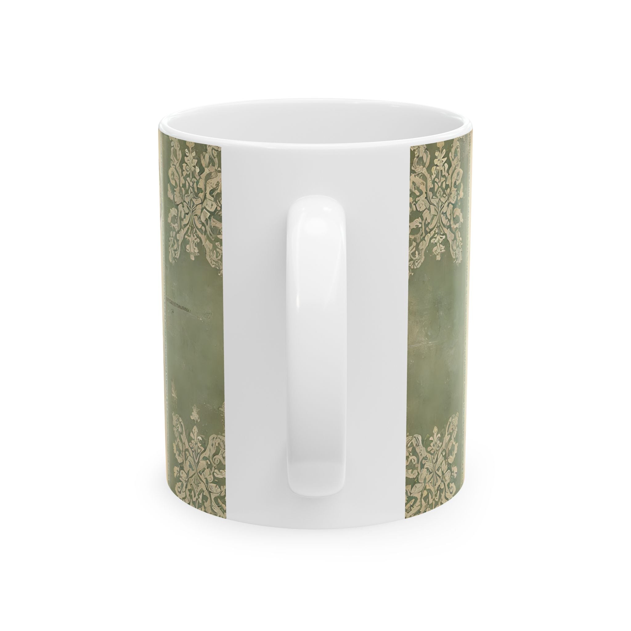Vintage Floral Ceramic Mug — Antique Rose Tea Coffee Cup (11oz & 15oz)