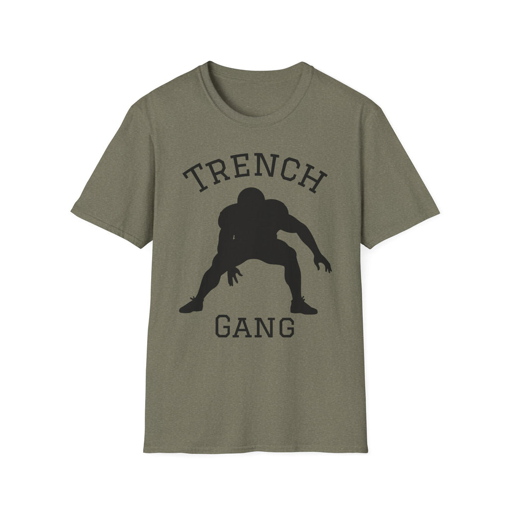Football Lineman Tee — Retro Trench 3‑Point Stance Tee
