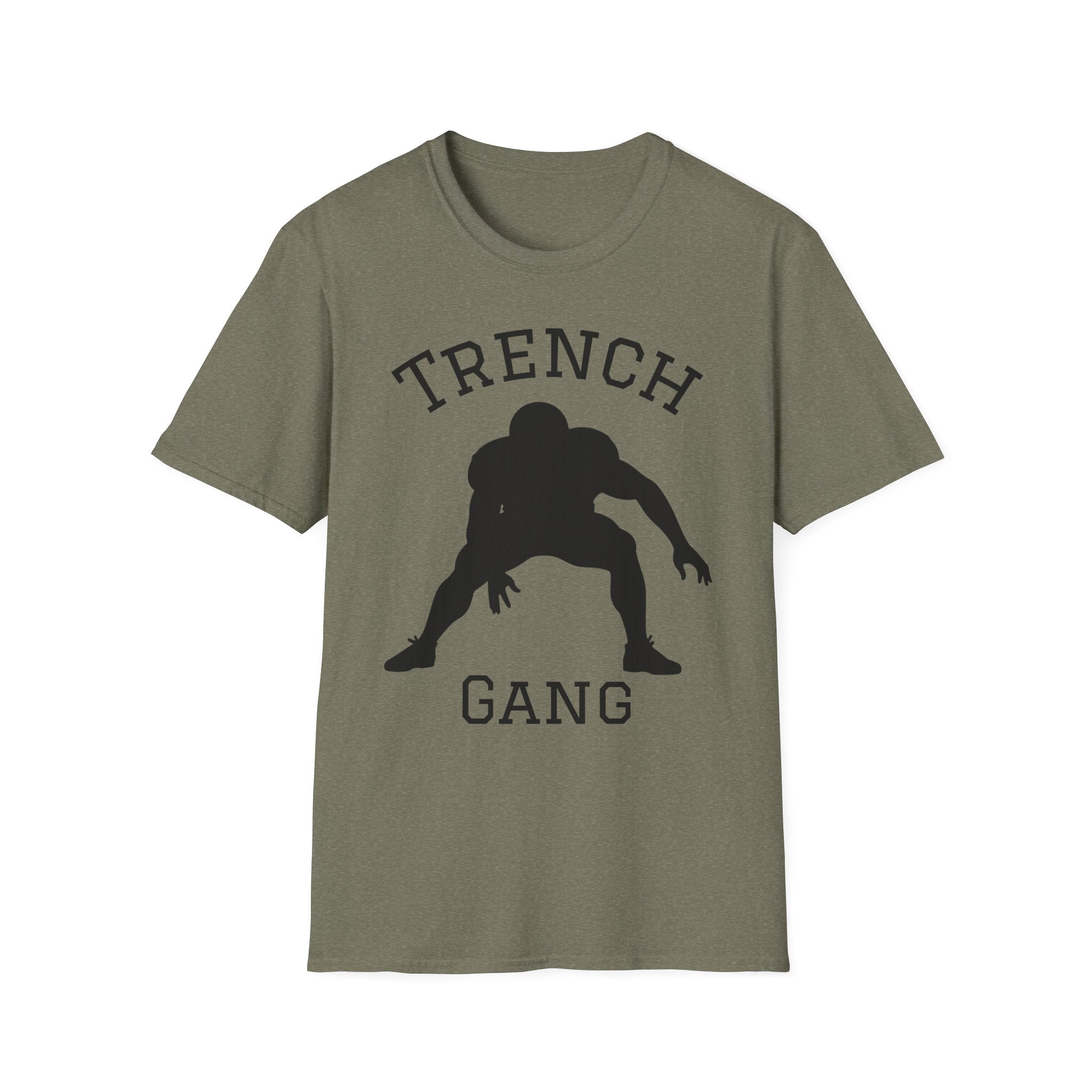 Football Lineman Tee — Retro Trench 3‑Point Stance Tee