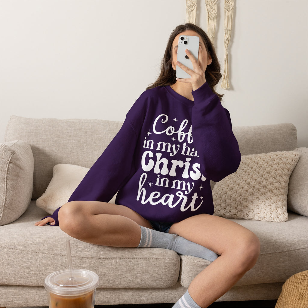 Coffee in My Hand Christ in My Heart Sweatshirt