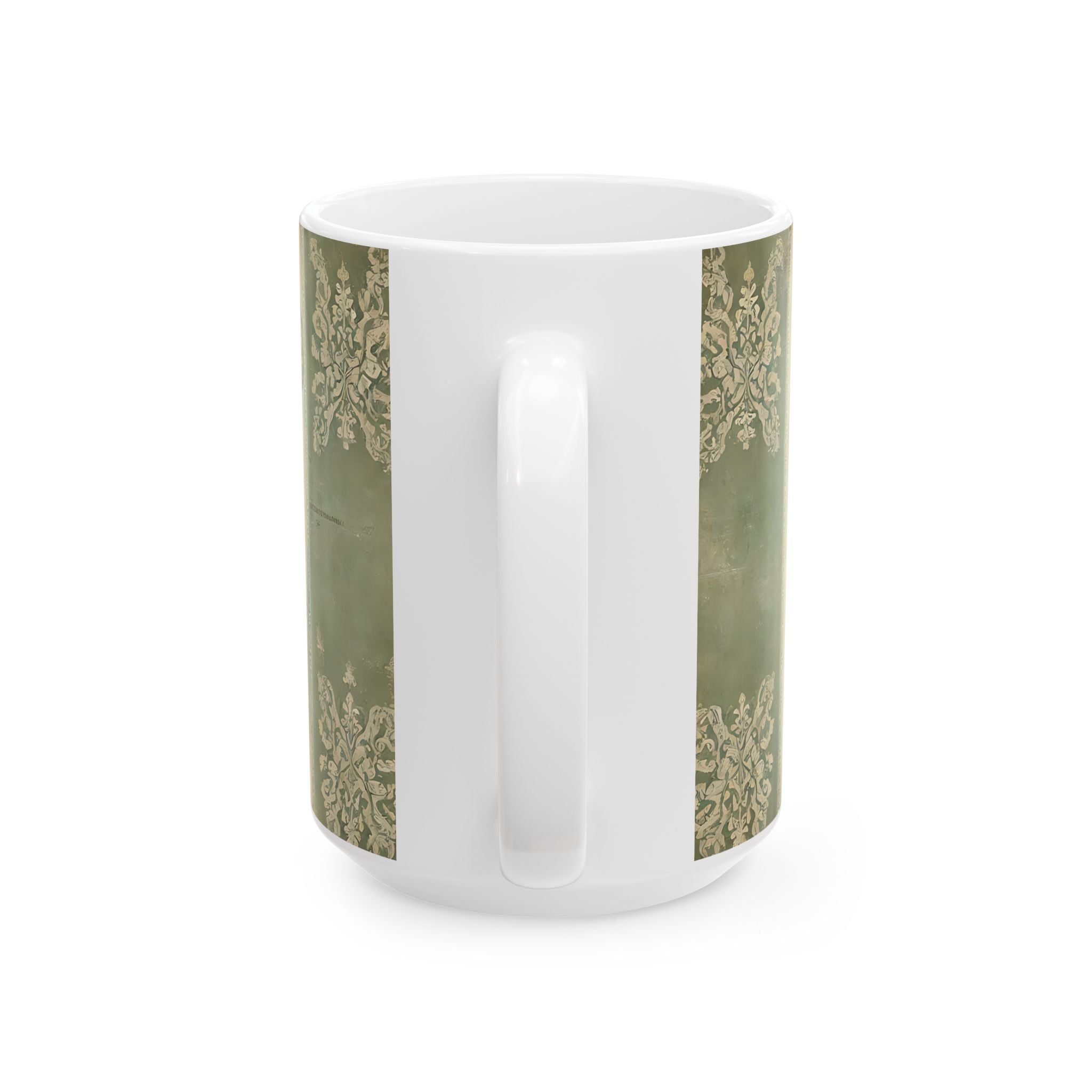 Vintage Floral Ceramic Mug — Antique Rose Tea Coffee Cup (11oz & 15oz)