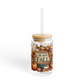 16oz Fall Sipper Glass - "Just a Girl Who Loves Fall" Sunflower & Pumpkin Tumbler