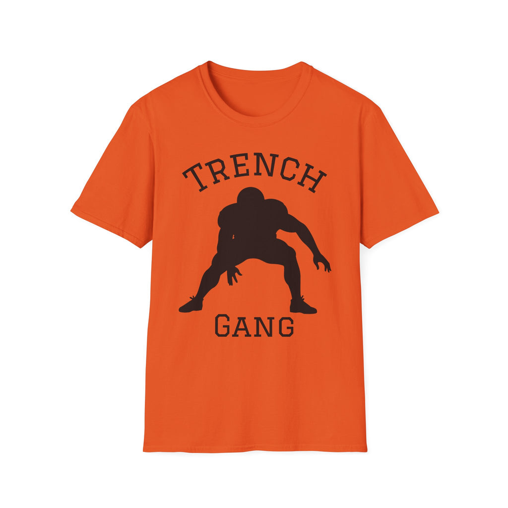 Football Lineman Tee — Retro Trench 3‑Point Stance Tee