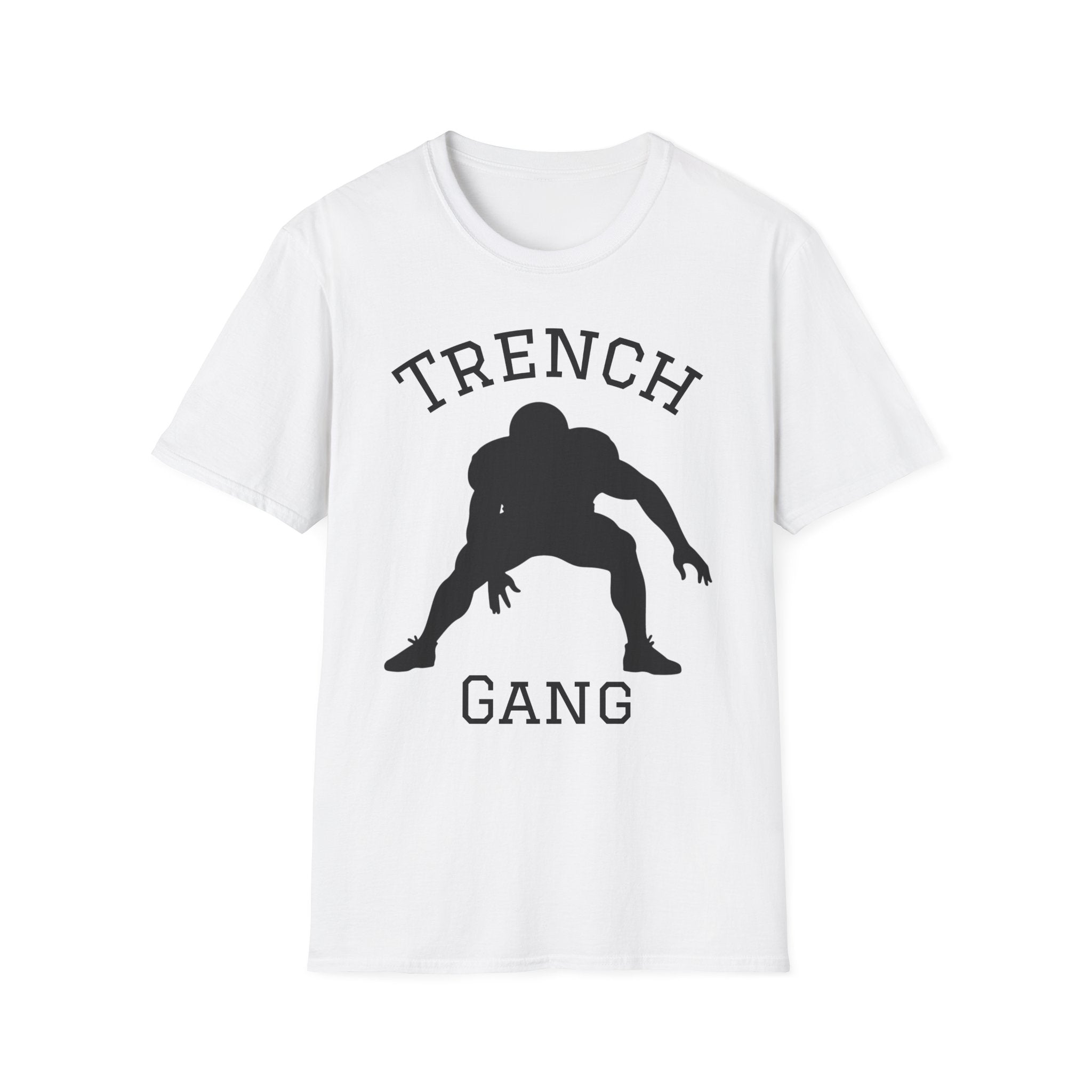 Football Lineman Tee — Retro Trench 3‑Point Stance Tee