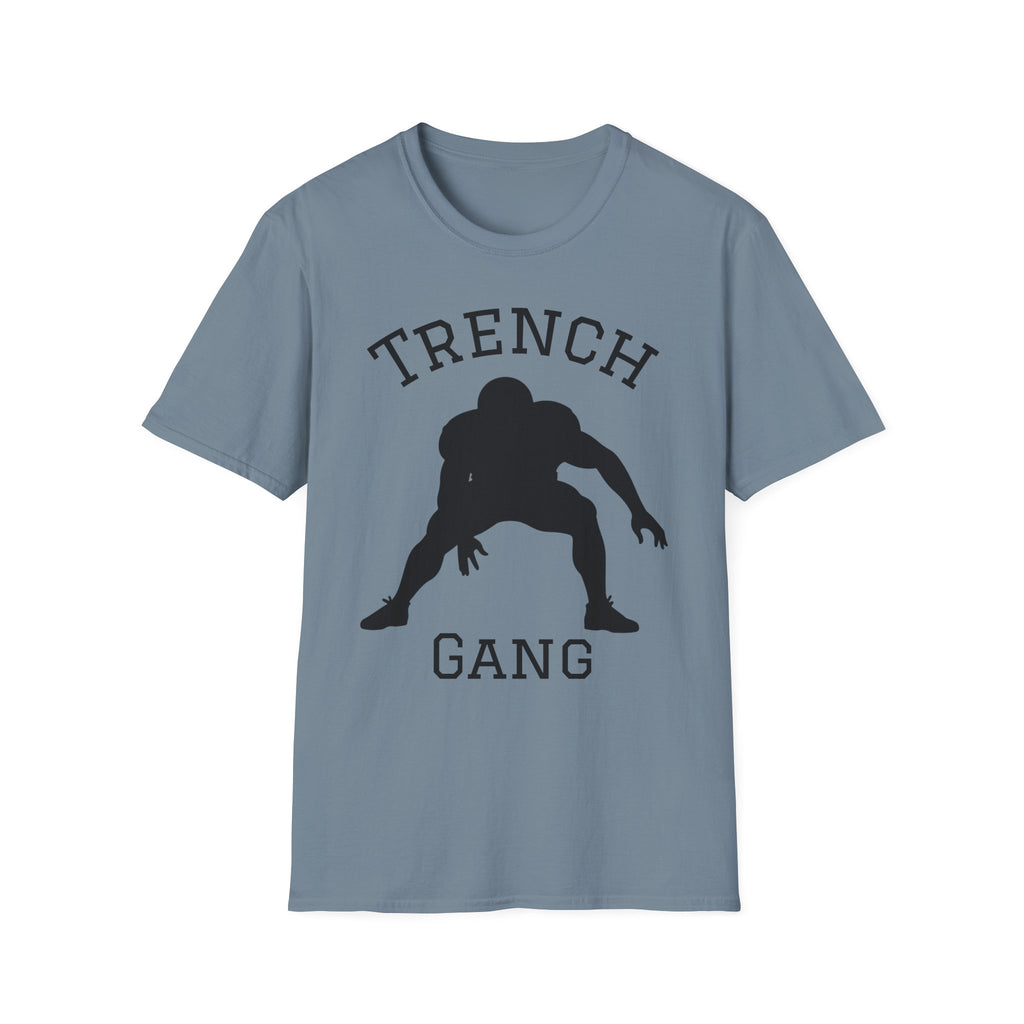 Football Lineman Tee — Retro Trench 3‑Point Stance Tee