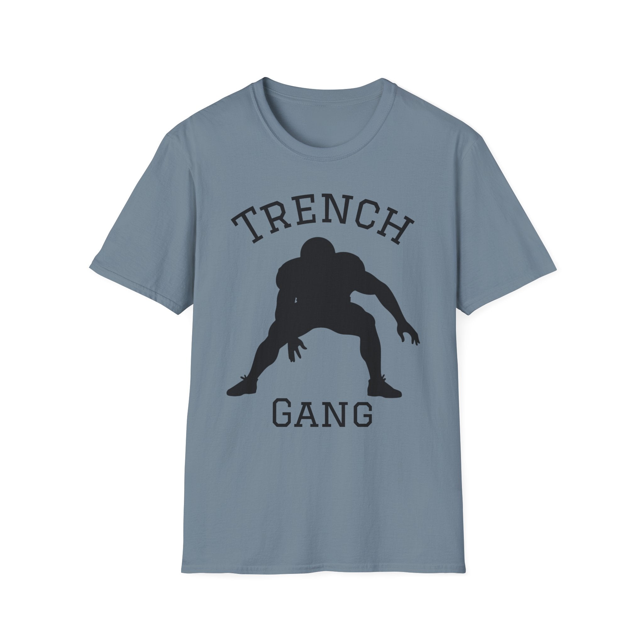 Football Lineman Tee — Retro Trench 3‑Point Stance Tee
