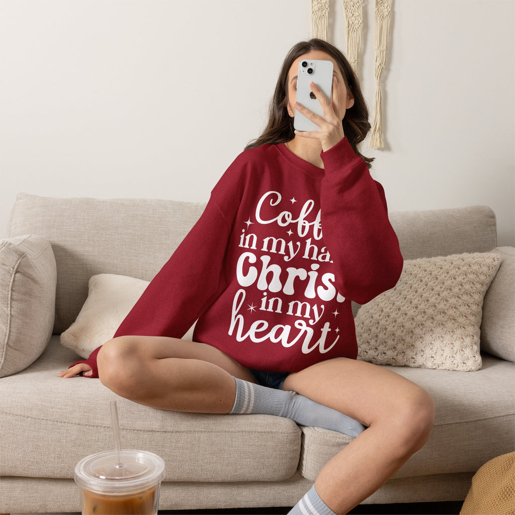 Coffee in My Hand Christ in My Heart Sweatshirt