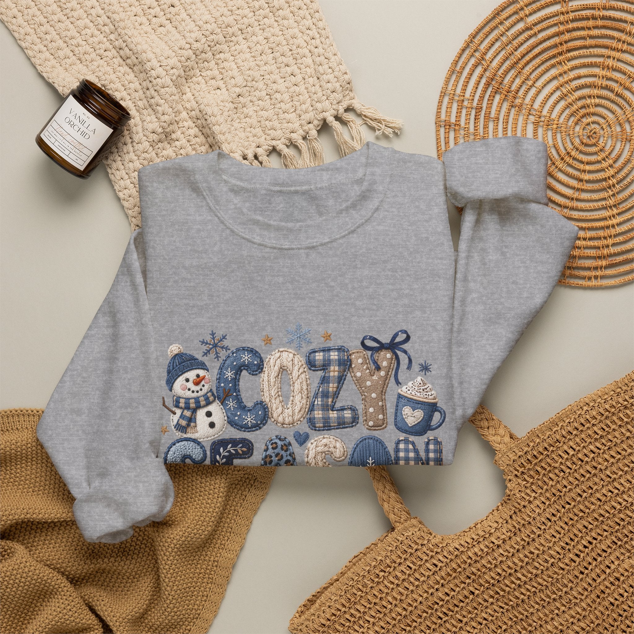 Cozy Season Sweatshirt — Winter Snowman Crewneck