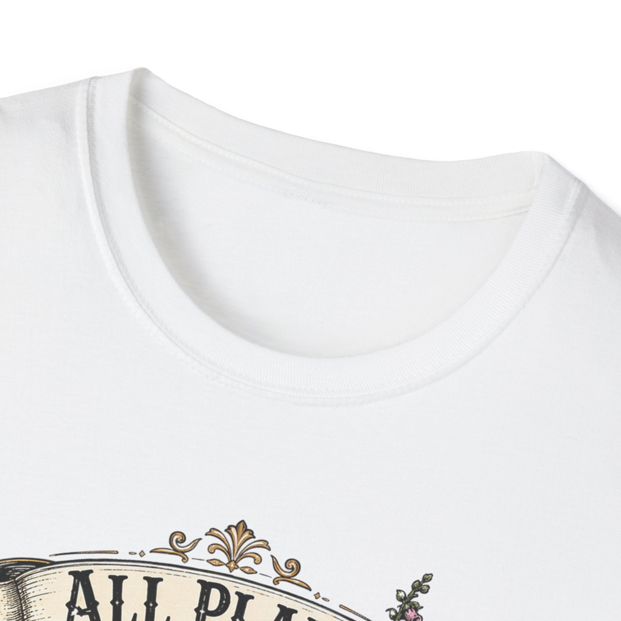 T-Shirt — "All Plants Are Edible (Some Only Once)" Botanical Skull Graphic Tee