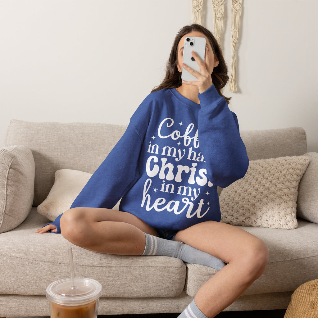 Coffee in My Hand Christ in My Heart Sweatshirt