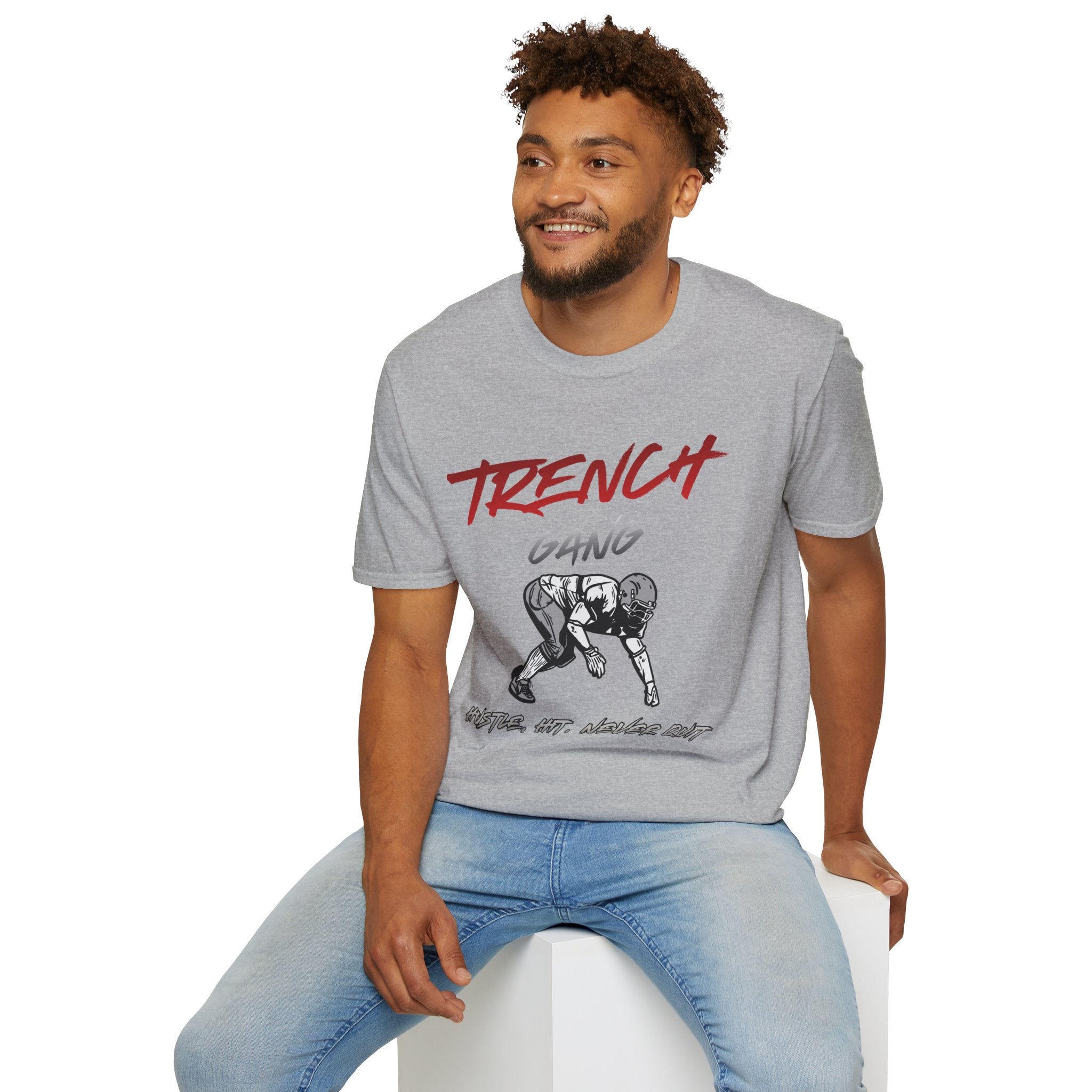 Trench Gang Football Tee — Vintage Graphic