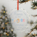 Mamaw of Boy Girl Twins Ornament, Personalized Glass Ornament, Twin Grandchildren Announcement, Mama Mamaw Est. Year
