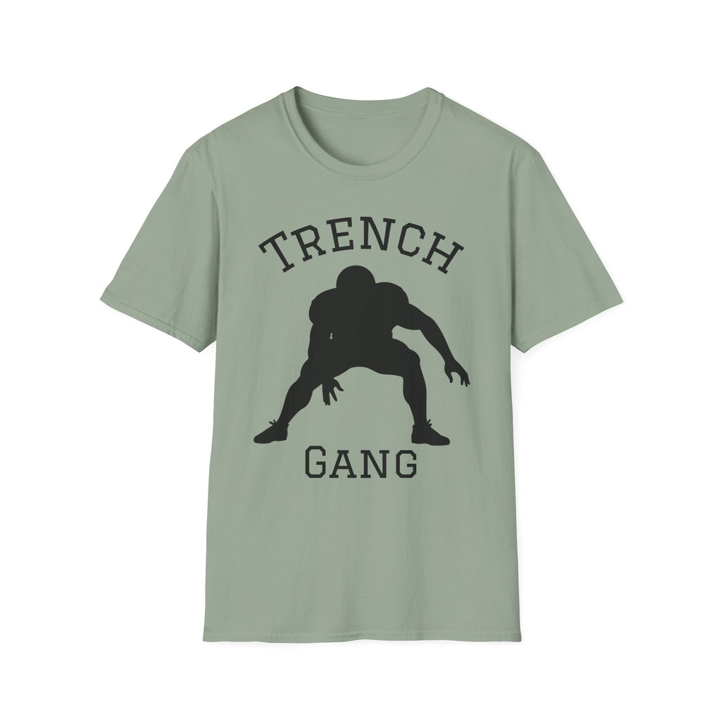 Football Lineman Tee — Retro Trench 3‑Point Stance Tee