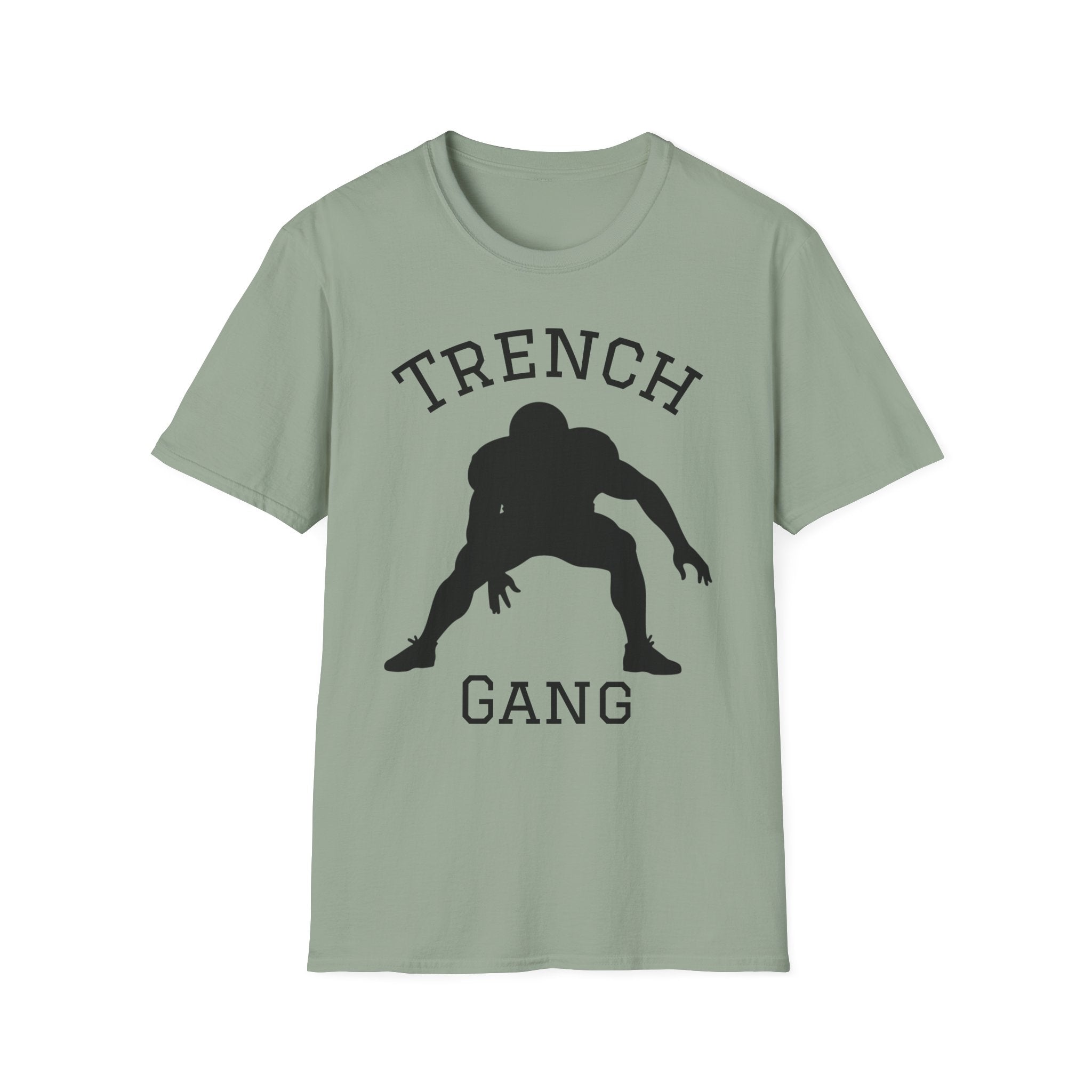 Football Lineman Tee — Retro Trench 3‑Point Stance Tee