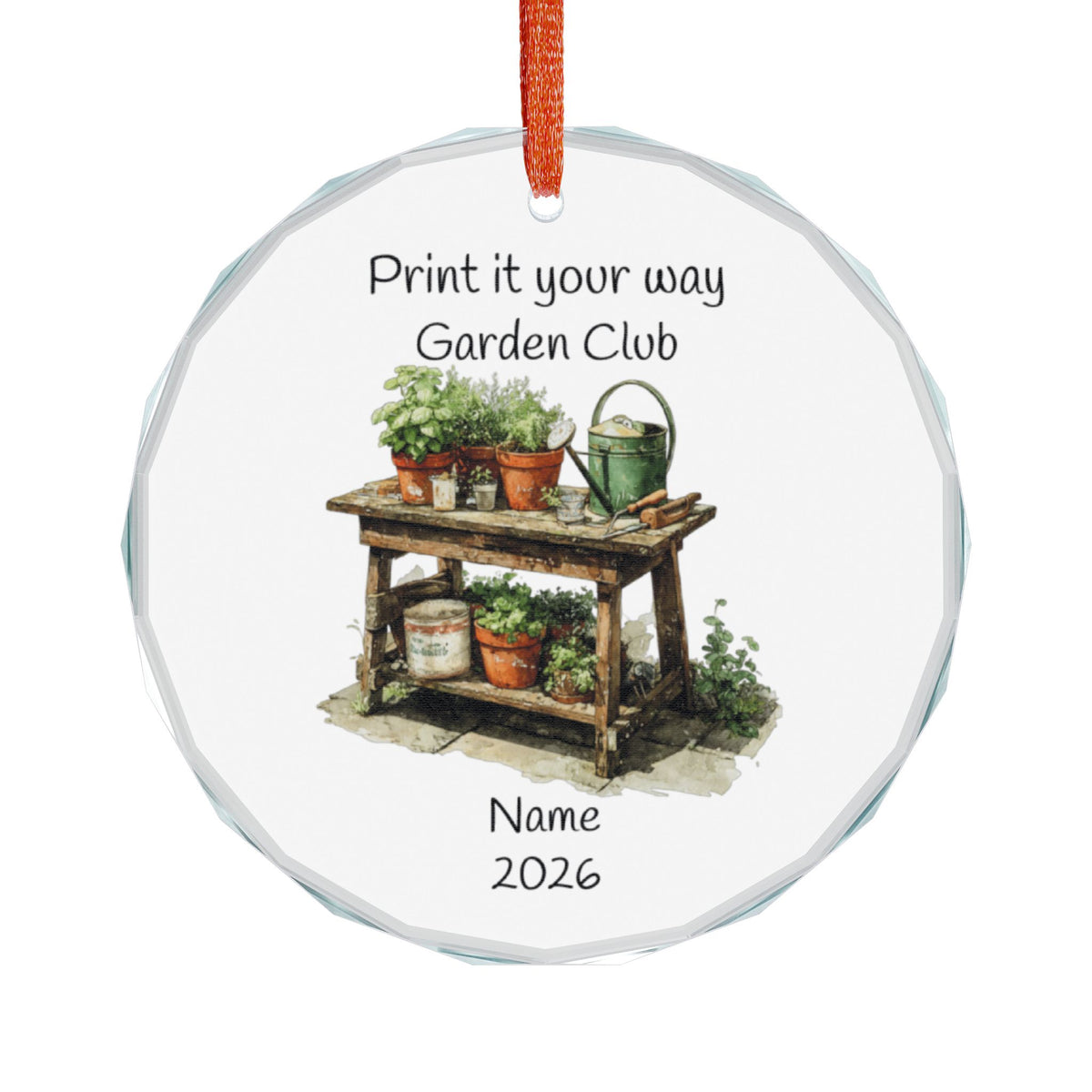 Garden Club Ornament | Personalized Club Name, Name & Year
