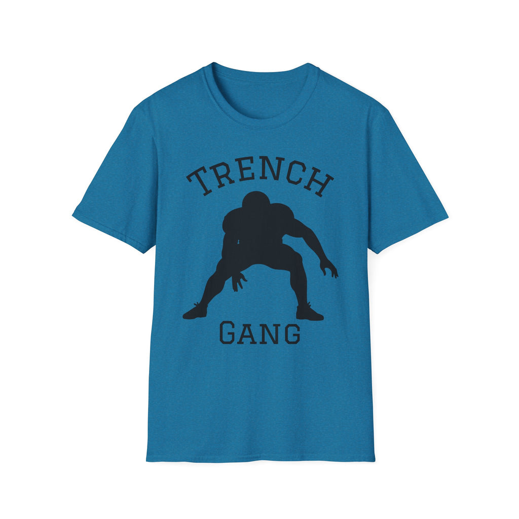 Football Lineman Tee — Retro Trench 3‑Point Stance Tee