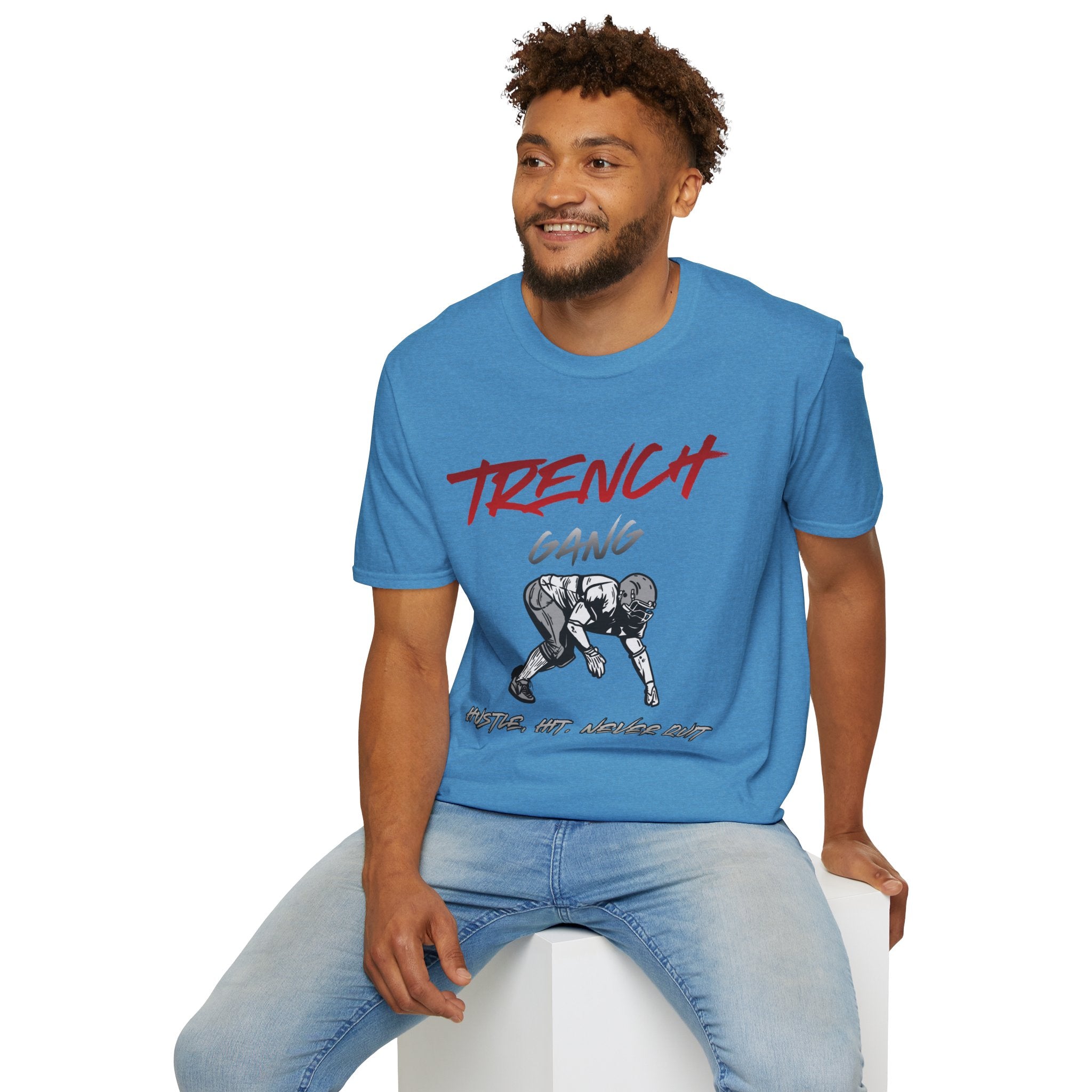Trench Gang Football Tee — Vintage Graphic