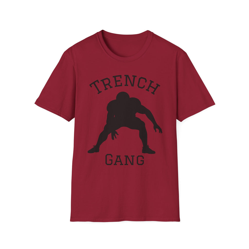 Football Lineman Tee — Retro Trench 3‑Point Stance Tee
