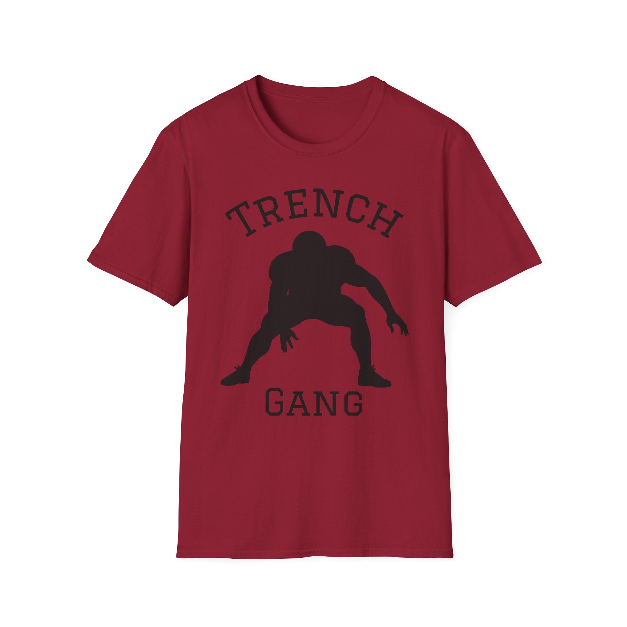 Football Lineman Tee — Retro Trench 3‑Point Stance Tee