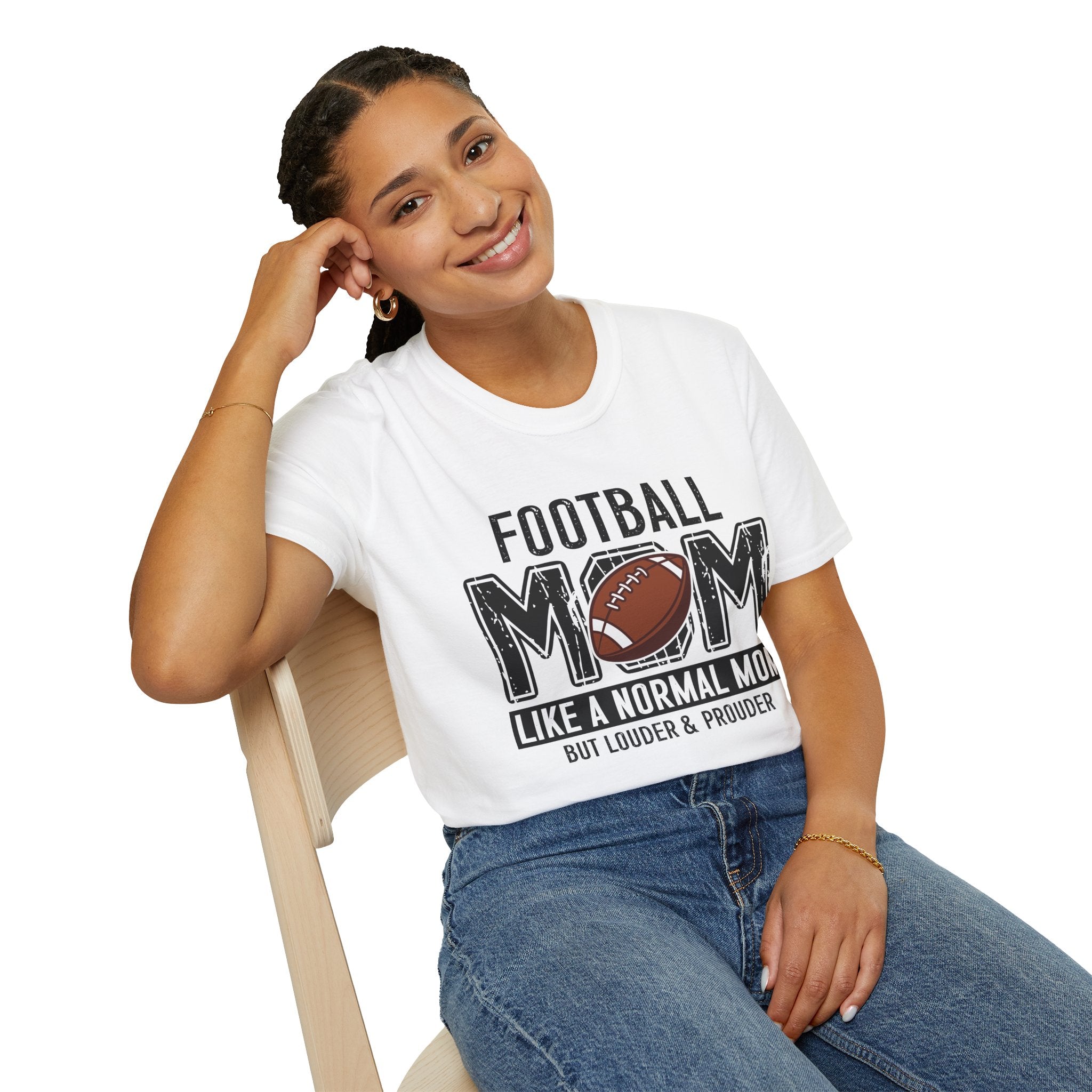 Football Mom T-Shirt — "Football Mom" Vintage Graphic Tee