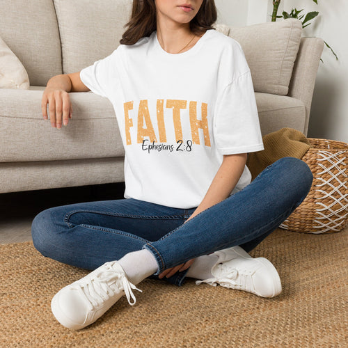 "FAITH" Bible Verse T-Shirt (Ephesians 2:8) Inspirational Christian Tee