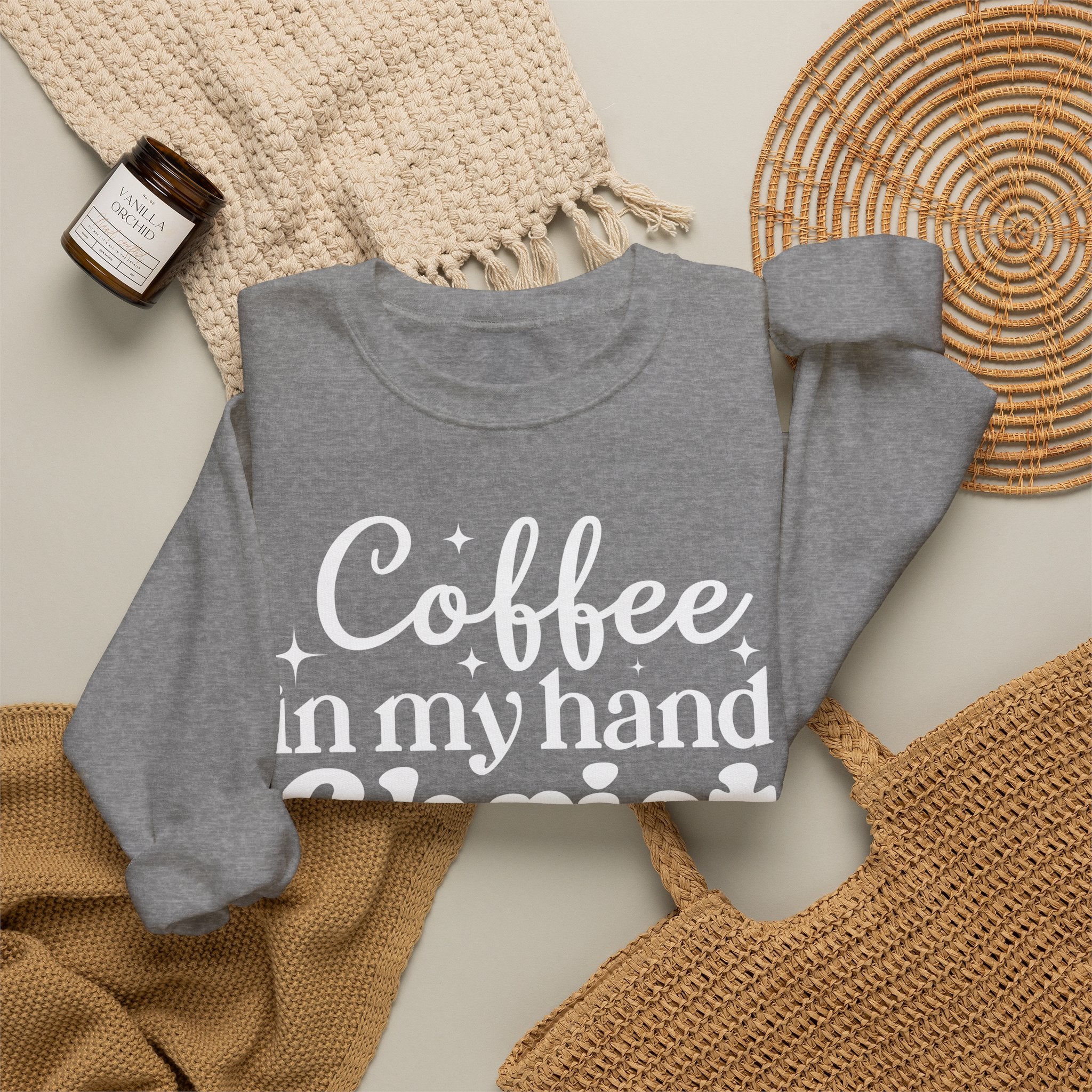 Coffee in My Hand Christ in My Heart Sweatshirt